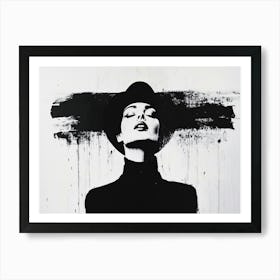 Woman In A Hat 3 Art Print