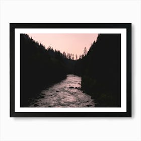 A Pacific Northwest River Sunset Art Print