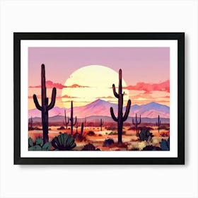 Cactus Desert 4 Art Print