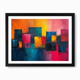 Colorful Chronicles: Abstract Narratives of History and Resilience. Abstract Painting 3 Art Print