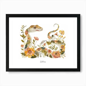 Little Floral Cobra 3 Poster Art Print