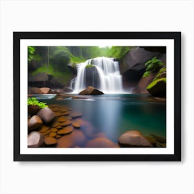 Waterfall In The Jungle Art Print