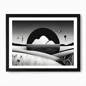 Black And White Painting Art Print