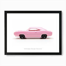 Toy Car 69 Dodge Charger Daytona Pink Poster Art Print