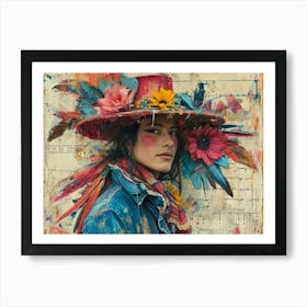 The Rebuff: Ornate Illusion in Contemporary Collage. Flora Art Print