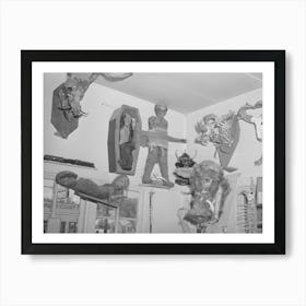 Mummies And Heads, Creations Of Homer Tate,Safford, Arizona By Russell Lee Art Print