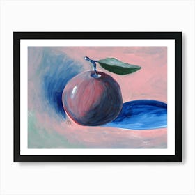 Apple With A Blue Shadow Art Print