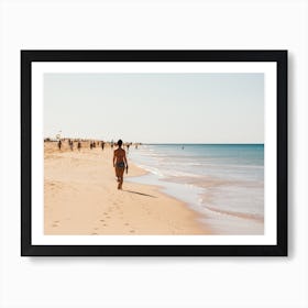 Walking on the Beach Art Print