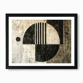 Abstract Black And White Painting 4 Art Print