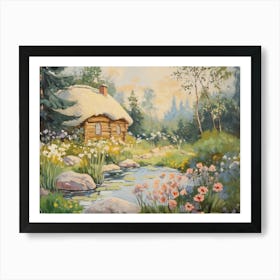 Fairy Tale Cottage In The Woods Art Print