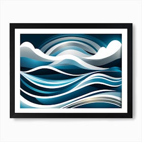 Ocean Waves Canvas Art Art Print