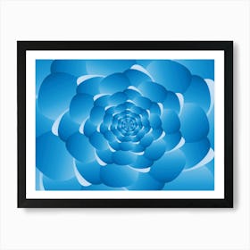 Sky Cloud Spiral Blue Spiral Art Print