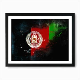 Flag Of Afghanistan Country Art Print