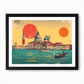 Abstract Venice poster illustration 9 Art Print