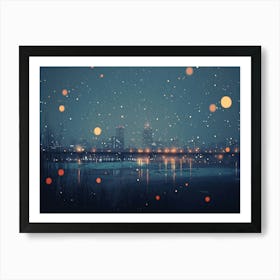 City At Night Stock Videos & Royalty-Free Footage Art Print