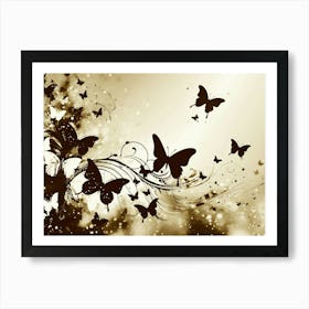 Butterfly Wallpaper 24 Art Print