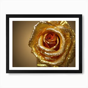 Gold Rose Art Print