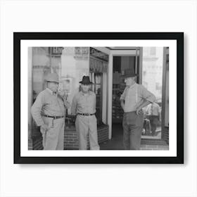 Farmers Talking In Front Of Old Store, Crowley, Louisiana By Russell Lee Art Print