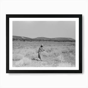 Water Witch Following Forded Stick In Search For Water, Pie Town, New Mexico By Russell Lee Art Print