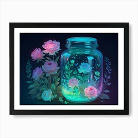 Jar Of Flowers 1 Art Print