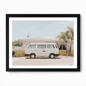 Warm Summer Beach Van Art Print