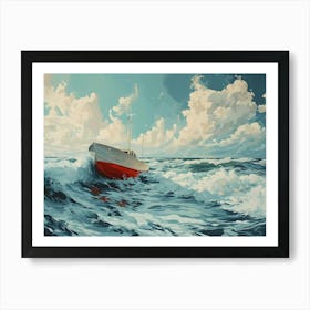 Boat In The Sea Art Print