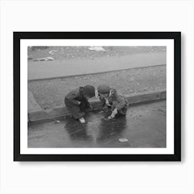 Children Playing In The Gutter On 139th Street Just East Of St, Anne S Avenue, Bronx, New York By Russell Lee 1 Art Print