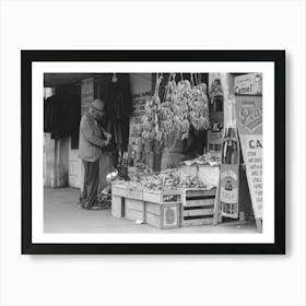 Untitled Photo, Possibly Related To Mexican Worker Paying For Merchandise, Market Square, Waco, Texas By Russ Art Print