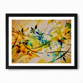 Abstract flowers  Art Print