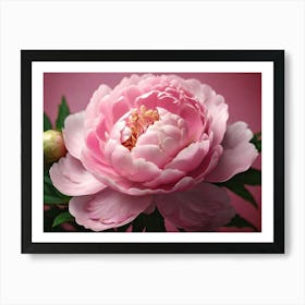 Pink Peony paintings art print Art Print