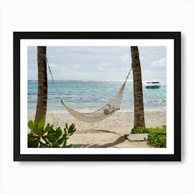 Hammock On The Beach Art Print