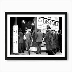 Prohibition, Last Call, Black and White Old Photo, Vintage Bar Decor Art Print