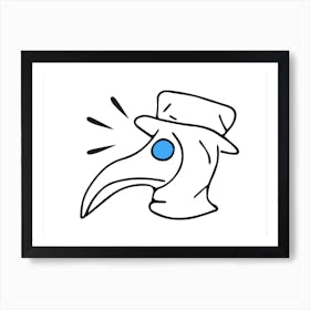 Plague Hat Mystic Illustration Art Print