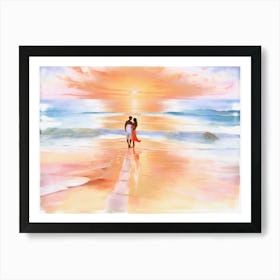 Sunset At The Beach Art Print