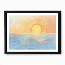 Sunrise Over The Ocean 6 Art Print