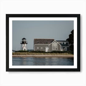 Lighthouse on the shore Art Print