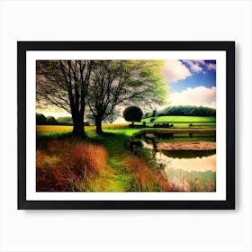 Pond In The Countryside 1 Art Print