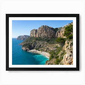 Cliffs and the blue Mediterranean Sea 1 Art Print