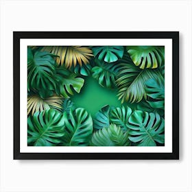 Tropical Leaves Background 2 Art Print