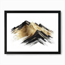 Gold Mountains Painting 1 Art Print