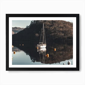 Sailboat On A Lake Art Print