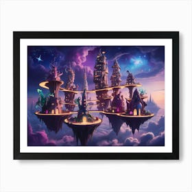 Fairytale City Skyward Sanctuaries: Magic Above the Clouds Art Print