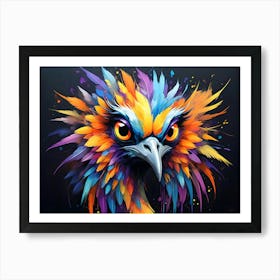 Fantasy Crane, Colorful Bird #4 Art Print