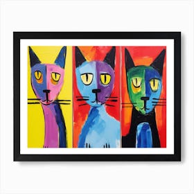 Three Cats 33 Affiche