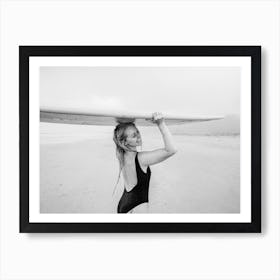 Surf girl Art Print