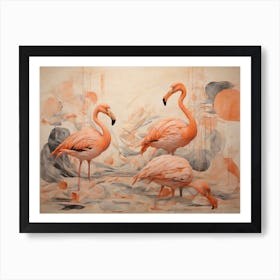 Flamingos Art Print