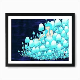 Mushroom forest Art Print