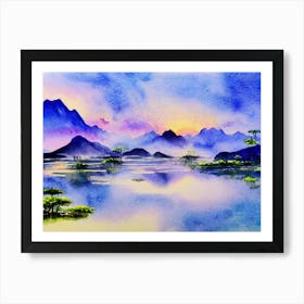 Sunrise Over The Blue Mountains  Art Print