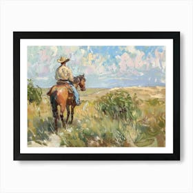 Cowboy In Dodge City Kansas 2 Art Print