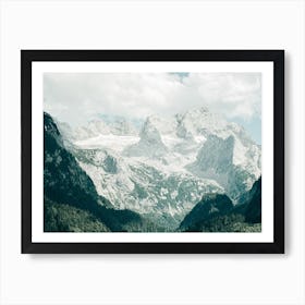 Snow On The Mountain Tops Art Print